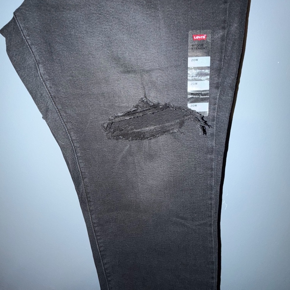 Levi's Wedgie Straight Jeans – Women's Plus Size 20W – Black Distressed – NWT